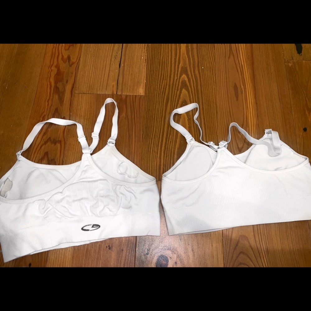 WHITE CHAMPION SPORTS BRAS